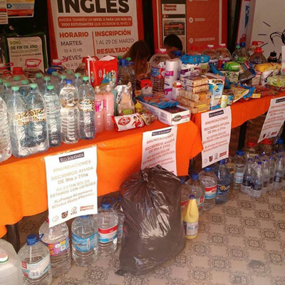 Donaciones recibidas en el las mesas de Nuevo Espacio. comodoro1-WEB